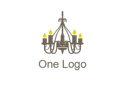 candles on a chandelier logo