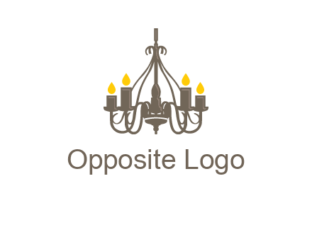 candles on a chandelier logo
