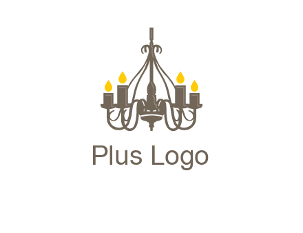 candles on a chandelier logo