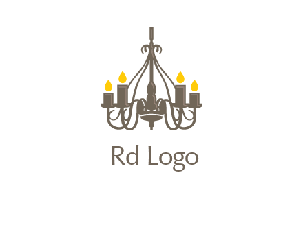 candles on a chandelier logo