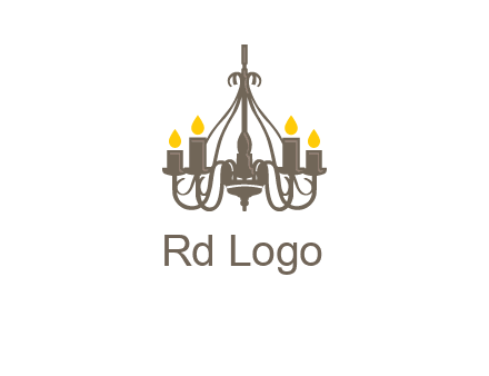 candles on a chandelier logo