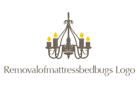 candles on a chandelier logo