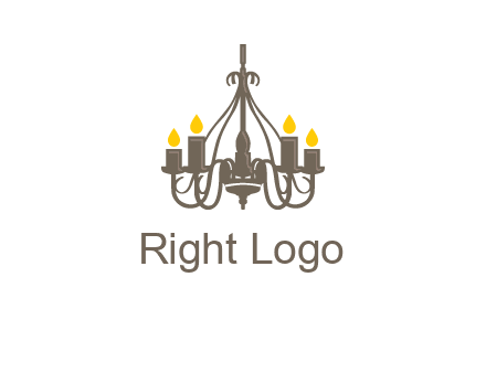 candles on a chandelier logo