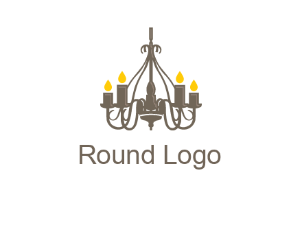 candles on a chandelier logo
