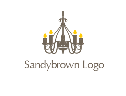 candles on a chandelier logo