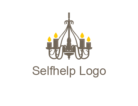 candles on a chandelier logo