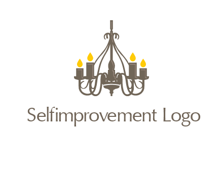 candles on a chandelier logo