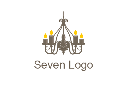 candles on a chandelier logo