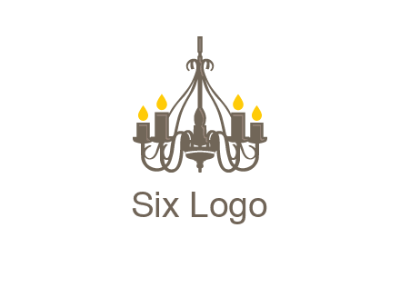 candles on a chandelier logo