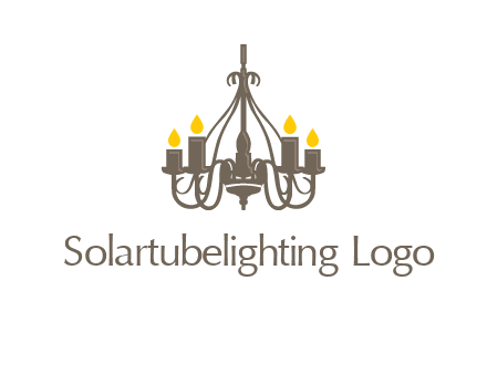 candles on a chandelier logo