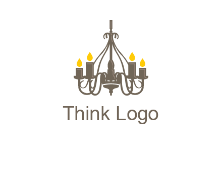 candles on a chandelier logo
