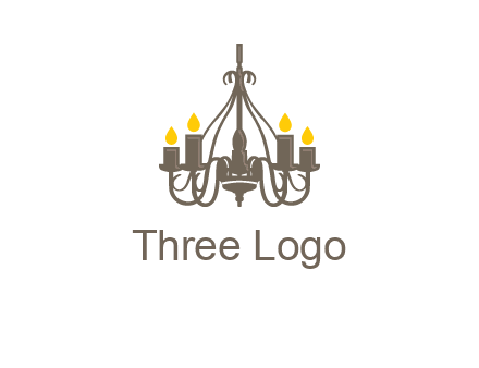 candles on a chandelier logo