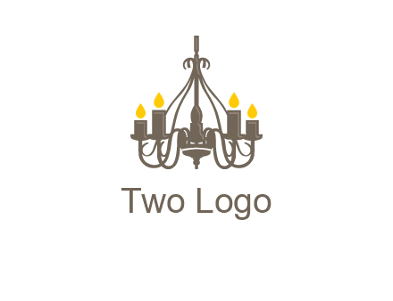 candles on a chandelier logo