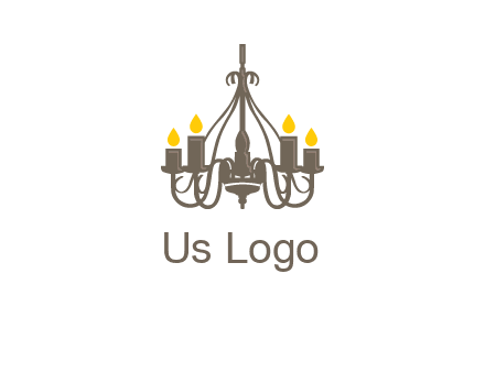 candles on a chandelier logo