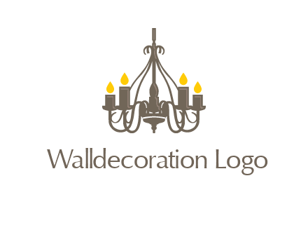 candles on a chandelier logo