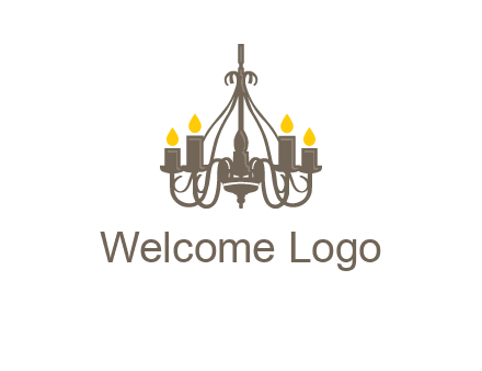candles on a chandelier logo