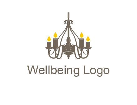 candles on a chandelier logo