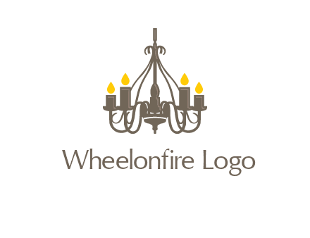 candles on a chandelier logo