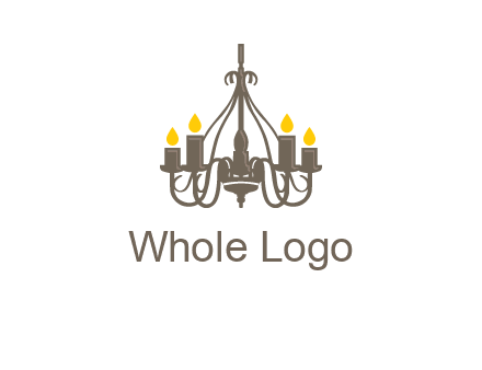 candles on a chandelier logo