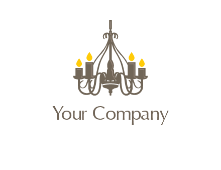 candles on a chandelier logo