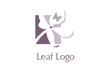 butterfly on a flower logo