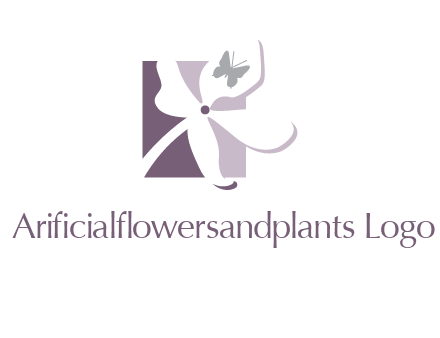 butterfly on a flower logo