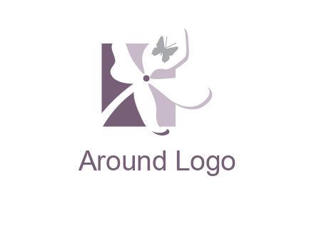 butterfly on a flower logo