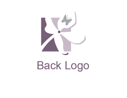 butterfly on a flower logo