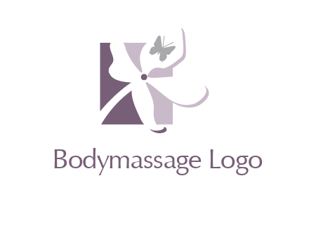 butterfly on a flower logo
