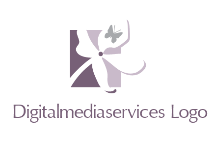 butterfly on a flower logo