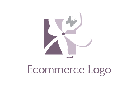 butterfly on a flower logo