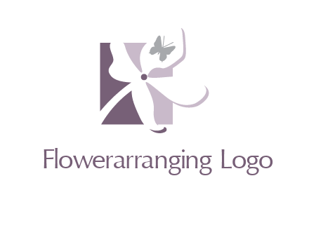 butterfly on a flower logo