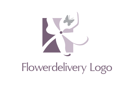 butterfly on a flower logo