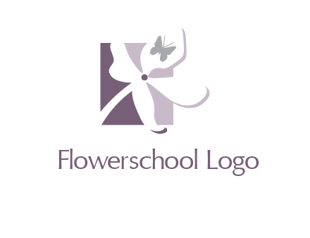 butterfly on a flower logo