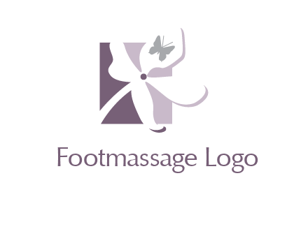 butterfly on a flower logo