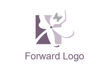 butterfly on a flower logo