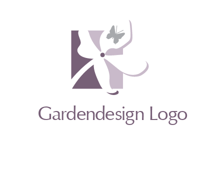 butterfly on a flower logo