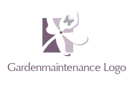 butterfly on a flower logo