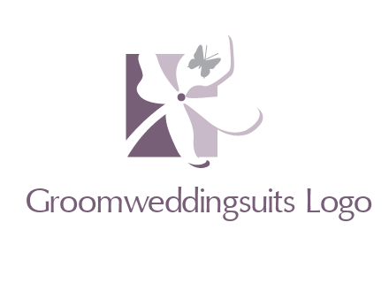 butterfly on a flower logo