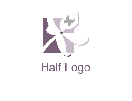 butterfly on a flower logo