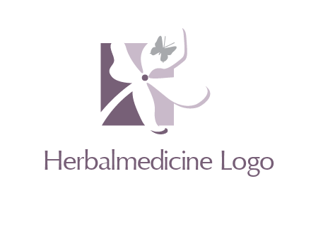butterfly on a flower logo