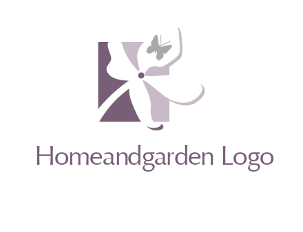 butterfly on a flower logo