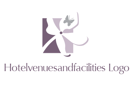 butterfly on a flower logo