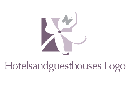 butterfly on a flower logo