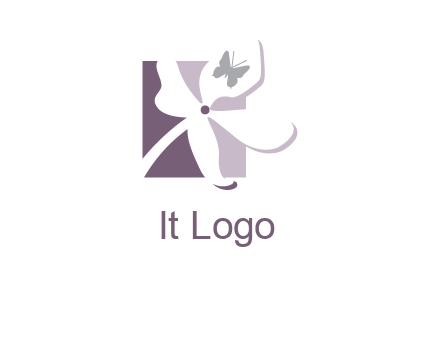 butterfly on a flower logo