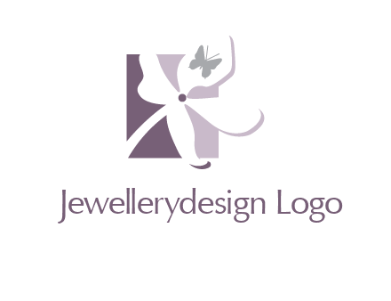 butterfly on a flower logo