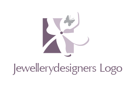 butterfly on a flower logo