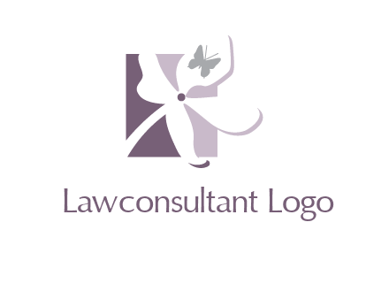 butterfly on a flower logo