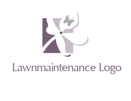 butterfly on a flower logo