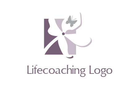 butterfly on a flower logo